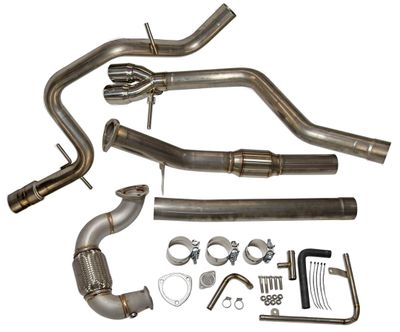 Jetta TDI (2015 Sedan) Max Performance Exhaust Kit(tuning required, not included) High Flow Cat Image 0